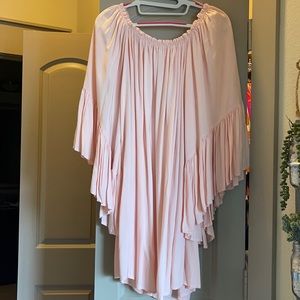 Anything Bling Pink Off the Shoulder Dress
